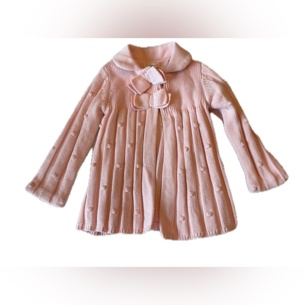 NWTFirst Impressions Pink Knit Sweater Swing Coat